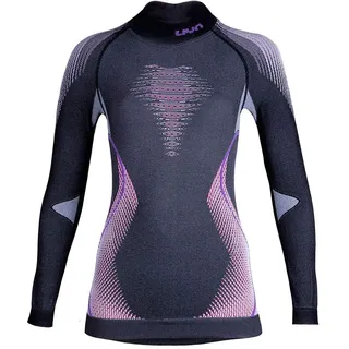 Uyn Evolutyon langarm Funktionsshirt Turtleneck Damen anthrazit melange/raspberry/purple L/XL