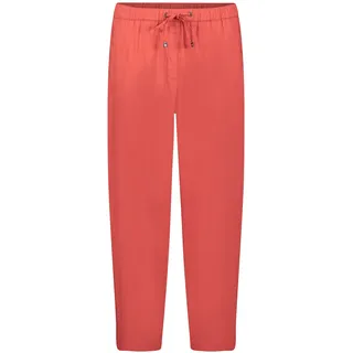 Relaxhose BETTY & CO "Casual-Hose mit elastischem Bund", Damen, Gr. 40, EURO, rot (dunkelrot), Obermaterial: 76% Baumwolle CO. 20% Polyamid PA. 4% Elasthan EL., Hosen Relaxhose