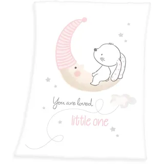 Herding Herding, Babydecke, "Little Bunny", mit niedlichem Häschendesign, Kuscheldecke,