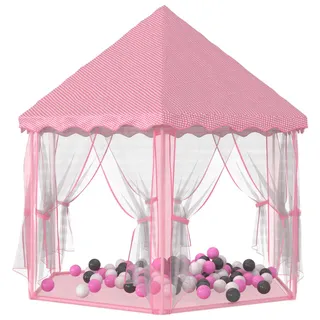 Prinzessin-Spielzelt mit 250 Bällen Rosa 133x140 cm - Rosa, Bunt