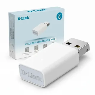 D-Link AX9U AX900 Wi-Fi 6 USB Adapter (MU-MIMO, Dual Band, BT 5.3, WPA3, USB 2.0, kompatible mit Windows 11/10)