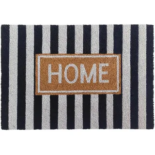 Relaxdays Fußmatte Home, Weiß,Hellbraun,Schwarz