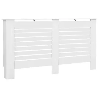 Heizkörperverkleidung - Heizkörperabdeckung aus Holz - 152x19x81,5 cm - Weiß