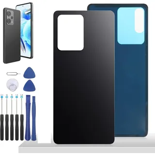 YHX-OU Akkudeckel für Xiaomi Redmi Note 12 Pro 5G Akku Deckel Back-Cover Battery Cover Rückseite Rückschale Batterieabdeckung (Schwarz)