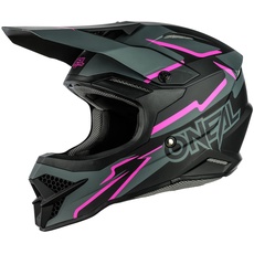 O'NEAL | Motocross-Helm | MX Enduro Motorrad | ABS-Schale, , Lüftungsöffnungen für optimale Belüftung und Kühlung | 3SRS Helmet Voltage | Erwachsene | Schwarz Pink | Größe XL