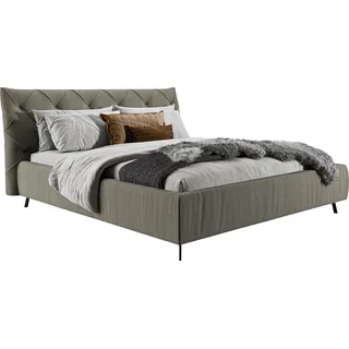 Leonique Polsterbett »Elloree, in 4 Breiten bis 200cm, auch in Leder« Kopfteilhöhe 105 cm, belastbar bis 280 kg, auch in Überlänge 220cm, grau