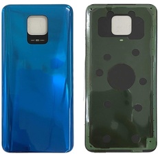Set Akku-Abdeckungen + doppelseitigem Klebeband kompatibel für Xiaomi Redmi Note 9 Pro/Note 9S M2003J6B2G Ersatzglas Rückseite Cover + Kleber blau