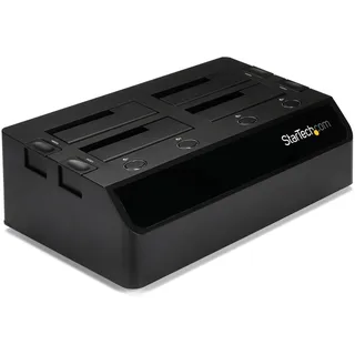 Startech StarTech.com USB 3.0 4 Bay 2,5 Zoll / 3,5 Zoll SATA III Festplatten Dockingstation mit UASP und zwei Lüftern, 6,4 / 8,9 cm HDD / SSD Dock