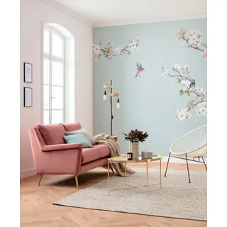 KOMAR "Digitaldruck Vlies - Apple Blossom - Größe 300 x 250 cm", bedruckt glatt Wohnzimmer, Schlafzimmer,