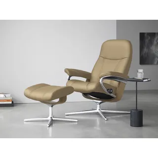 Stressless Stressless® Relaxsessel »Consul«, mit Cross Base, Größe S, M & L, Holzakzent Eiche beige