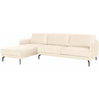 Creation BY ROLF BENZ Ecksofa »CR.450, Designecksofa, L-Form« Armlehne sehr schmal, Breite 274 cm, Alugussfuß Umbragrau, weiß