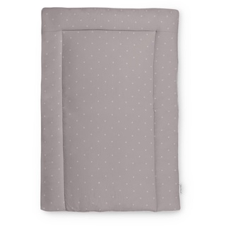 Ehrenkind® Wickelauflage 70x50 cm | Waschbar + 100% Bio-Baumwolle Bezug | Wickelunterlage | Wickeltischauflage | Standard 100 by OEKO-TEX 70x50cm Taupe weiße Sterne