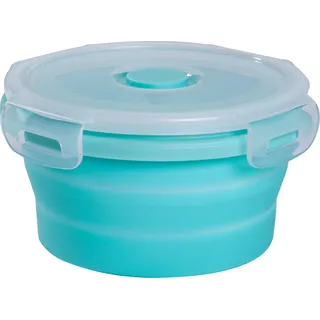 mixcover faltbare Frischhaltedose mit Deckel aus Silikon Bentobox Brotdose Lunchbox Picknick Camping Schüssel BPA-frei platzsparend 500 ml grün - Grün