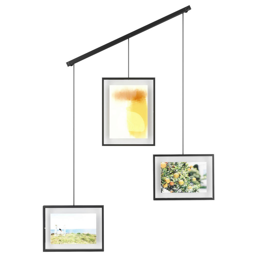 Bild von Collagen-Bilderrahmen, Schwarz, Metall, Glas, 45.7x2.5x67 cm,
