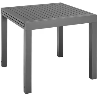 Juskys Gartentisch Ausziehbar 80 x 80 x 75 cm Grau