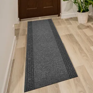 Andiamo Läufer »Luan« rechteckig 7 mm Höhe Schmutzfangläufer, meliert, mit Bordüre, für den Eingangsbereich, grau