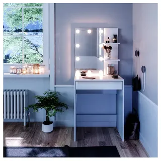 Vicco Schminktisch Isabelle LED-Beleuchtung Kommode
