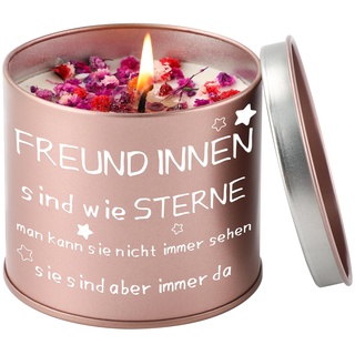 PRSTENLY Geschenke für Freundin, 9OZ Stumpenkerzen Mit Spruch Geschenk Ideen Freundin Weihnachten Geburtstag, Weihnachtsgeschenke Geburtstagsgeschenk für Beste Freundin Freundschaft Freundinnen