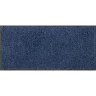 Wash+Dry Fußmatte, Navy 35x75cm, innen und außen, waschbar, blau