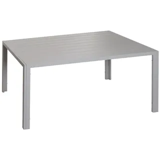 Mendler HWC-N40 Bistrotisch 140 x 80 x 72 cm hellgrau/silber