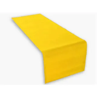 Lemos Home Hochwertiger Tischläufer aus Baumwolle. Tischtuch, Tischdecke. Große Auswahl an Farben. (Gelb)