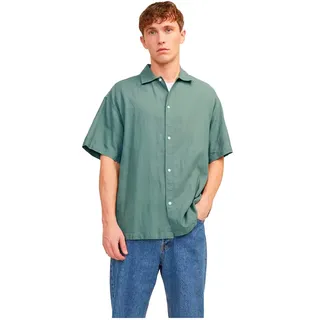 Jack & Jones Faro Linen Oversized Kurzarmhemd - Laurel Wreath - M
