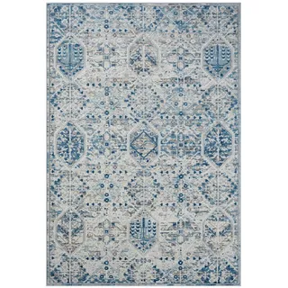 XXXL FLACHWEBETEPPICH Blau, Beige - 200x290 cm