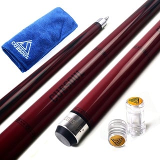 CUESOUL SOOCOO Series 58 "19 Unzen 11.5mm Tip Maple-Pool Queue Set mit Gelenk/Wellenschutz und Cue Handtuch