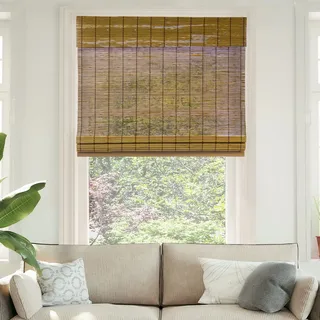 CHICOLOGY Raffrollos aus Bambus, umweltfreundliche Lichtfilterrollos für Fenster, Premium-Qualität, ideal für Zuhause, Fuchs, 78,9 cm B x 162,2 cm H