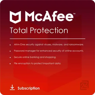 McAfee Total Protection 2026 ESD 5 Geräte 24 Monate DE Win Android iOS