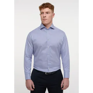 Langarmhemd ETERNA "MODERN FIT", Herren, Gr. 42, Normalgrößen, blau (himmelblau), Twill, 100% Baumwolle, tailliert, Manschette, Hemden Langarmhemd, NON IRON (bügelfrei)