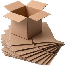 IPEA Kleine Faltkartons 12 x 12 x 12 cm für Versand, E-Commerce, Geschenke - 10 Stück - Made in Italy - Quadratische Mehrzweckboxen zum Verpacken von Gegenständen, Veranstaltungen, Partys - Kartons