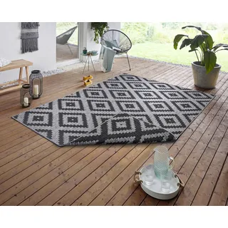 Northrugs Malta Wendeteppich 200 x 290 cm nachtblau/silber