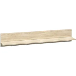 Feldmann-Wohnen Wandregal Castel Sonoma Eiche hell / Sonoma Eiche Trüffel 138 / 21 / 24cm , Holz , Rechteckig , 138x24x21 cm , Wohnzimmer, Regale, Wandboards