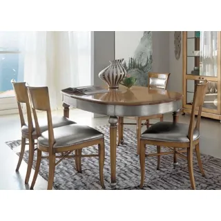 Möbel Einrichtung Gruppe Tisch + 4 Stuhl Set 5tlg. Esstisch Garnitur Esszimmer - Braun