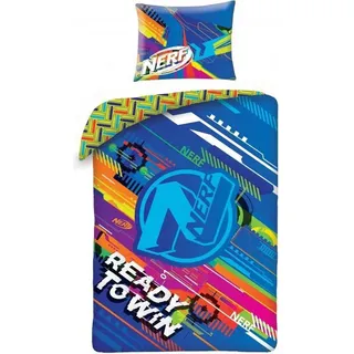 Nerf Bettbezug Ready to Win 140 x 200 cm - Baumwolle - Blau
