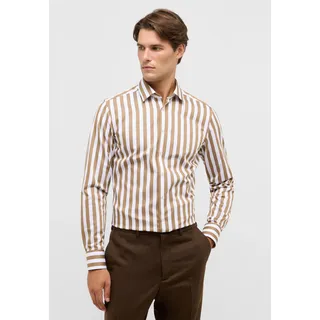 Langarmhemd ETERNA "SLIM FIT", Herren, Gr. 38, Normalgrößen, beige (taupe), Satin, 100% Baumwolle, schmal, Manschette, Hemden Langarmhemd, NON IRON (bügelfrei)