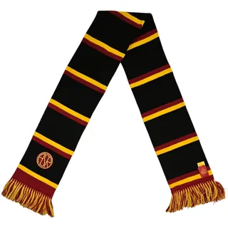 AS Roma Offizieller Schlauchschal, gestreift mit Stickerei, Schwarz