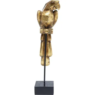 Kare Design Deko Objekt Mirrored Parrot, Papagei, Accessoire, XL, Gold, Tierfigur, Spiegelflächen, Dekoration, Vintage-Look, Artikelhöhe 53cm