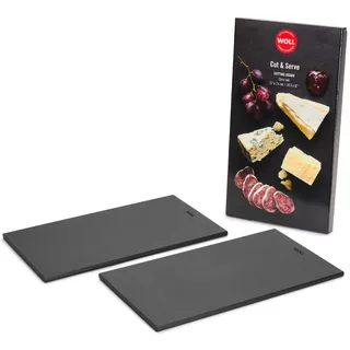 WOLL Cut & Serve Schneidebrett-Set 2-tlg. Papierverbundstoff 27 x 15 cm Mattschwarz