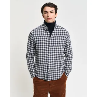 GANT Langarmhemd »REG FLANNEL CHECK SHIRT«, blau