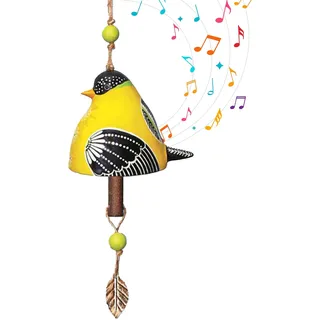 NOENNULL Niedliche Keramik-Vogel-Windspiele für Draußen und Drinnen, Gedenk-Windspiel mit Beruhigenden Melodischen Tönen, Geschenke für Mama, Garten, Terrasse, Balkon, Heimdekoration, (C)