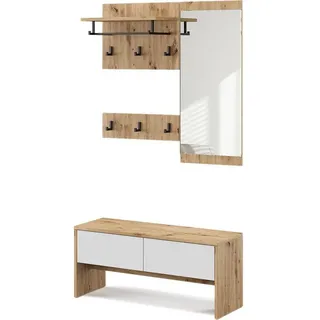 Vicco Garderobenset Selena 90 x 40 cm Weiß