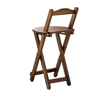 AYES Klappbar Holz-Barhocker mit Rückenlehne - Stabile Tragbare Outdoor Bar Hocker Bar Stühle Küche Esszimmerhocker - Keine Installation erforderlich für Hausbar Küche Kneipe Café