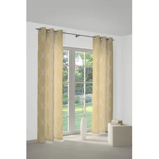 Wirth Vorhang WIRTH "Lahstedt" Gr. 1, beige (sand), B:135cm H:145cm, Jacquard, Polyacryl, Polyester, Gardinen