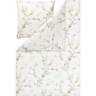 Estella Mako Interlock Jersey Bettwäsche Tanja gelb 155x220 cm + 80x80 cm - Gelb