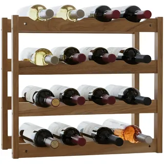 Relaxdays Weinregal 42 x 38 x 21 cm Hellbraun