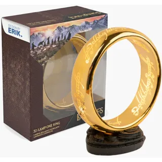 Grupo Erik Der Herr der Ringe Lampe mit USB-C One Ring, Gold