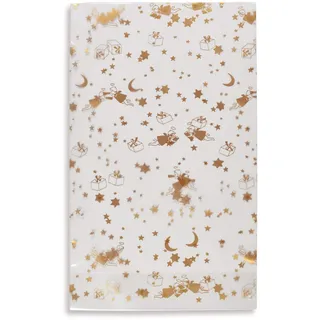 Riffelmacher 14973 - Ornament-Beutel im Set, 10 Stück, Größe 11,5 x 19 cm, lebensmittelecht, Weihnachtdruck in Gold, Verpackung für Kekse, Lebkuchen, Geschenke, Motive, Tüte, Tasche, Weihnachten