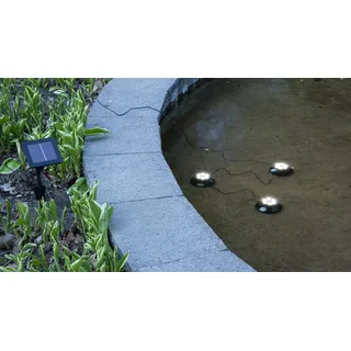 LED-Solar-Wasserlicht 'Water Light', 3 Spots, schw - Schwarz